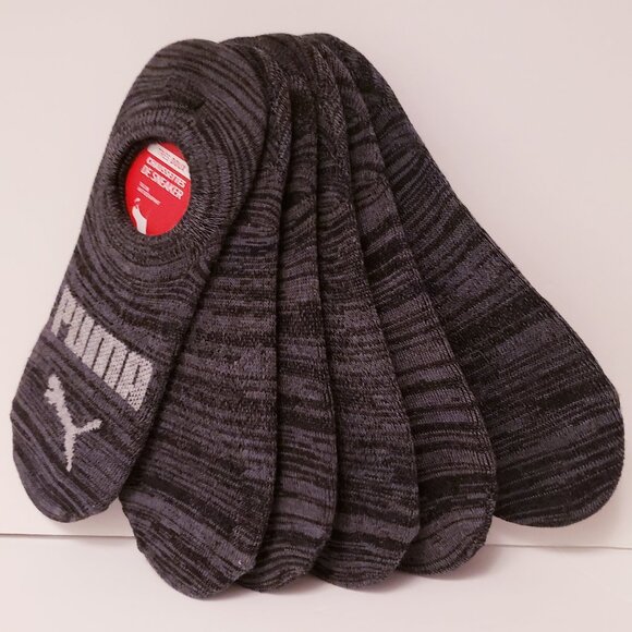 PUMA Ladies No Show Sneaker Sock Liner 8-Pair Pack White | Gray | Black - Picture 4 of 6